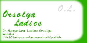 orsolya ladics business card